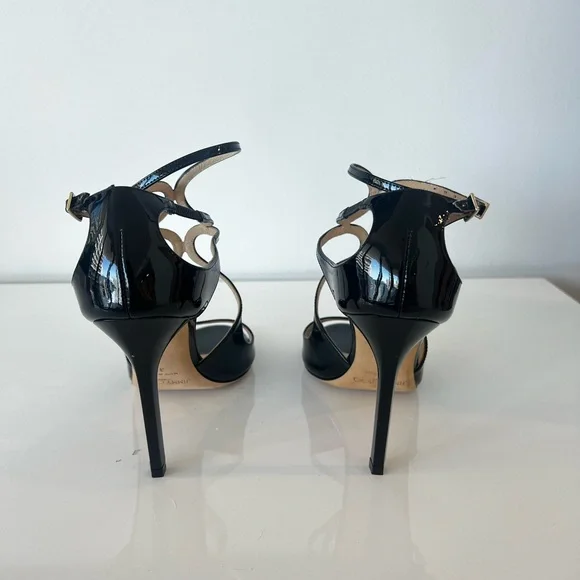 Jimmy Choo Black Patent Heels Size 37 - Picture 5 of 5